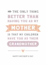 Typographical Grandma Mothers Day Card created by Cloud 9 Design