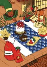 Cute Blank Card - Japanese Card created by Viktorija Labanauskaite