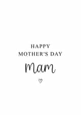 Cute Mother's Day Card - Mam created by Kalm Lettering