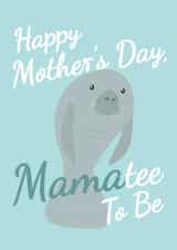 Cute Mother's Day Card - Mum to Be - Manatee created by PopDogShop