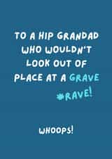 Cheeky Father's Day Card - Hip Grandad - Autocorrect created by original fox designs