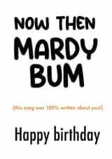 Happy birthday Mardy Bum! - song lyrics - funny cute - arctic monkeys created by Pink Shed Designs
