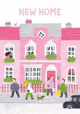 New Home | Housewarming | Congratulations | New House | Pink Townhouse | Pretty created by Ricicle Cards