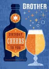 Classic birthday card - Brother - Beer - Cheers created by 0nly Me!