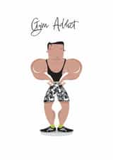 Fitness Birthday Card - Gym Addict created by Pink Pig