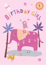 Cute Birthday Card - 4th - Elephant created by patternmuse