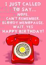 Funny Birthday Card - Menopause created by Rosie Johnson Illustrates