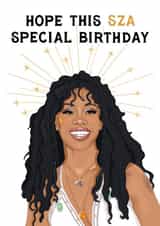 Cute Birthday Card - SZA - Special created by DoodEls