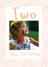 Personalised Birthday Photo Card created by @hollielonglanddesigns - Cute Birthday Card - 2nd Birthday