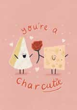 Cute anniversary card for significant other - charcuterie board - charcutie created by Lydia Creates
