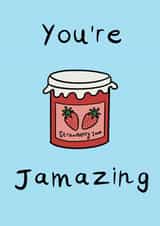 Funny Card for Your Favourite Person - You’re Jamazing created by Helen Ridley Illustration
