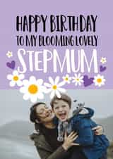 Personalised Birthday Photo Card created by Superlush Cards - Cute Birthday Card - Step Mum - Blooming Lovely
