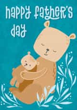 Cute Fathers Day card - Papa bear - Hug created by Agate and Lace