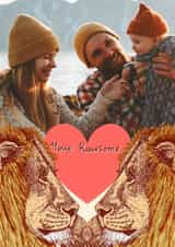 Personalised Photo Card created by Pearl Illustrations - cute Anniversary Personalised Photo Card 48722