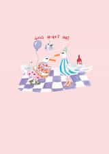 Fun card for a ladies birthday. Seagulls on a night out. created by Inked and Pretty