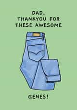 Funny Father's Day Card - Dad - Awesome Genes created by Ink Icons 