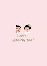 Cute Wedding Card - Couple created by Inked and Pretty