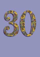 30th Birthday- Wildflower design created by Jen James