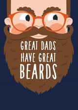 Cute Father's Day Card - Great Dads have Great Beards created by Pixie Brown