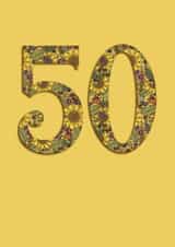 50th Birthday- wildflower design created by Jen James