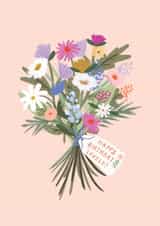 Pretty Birthday Card - Happy Birthday Lovely! created by Martha Ratcliff Illustration