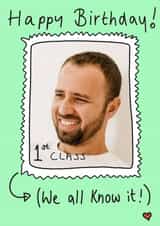 Personalised Birthday Photo Card created by Amelia Paveley - Cute Birthday Card - First Class Stamp