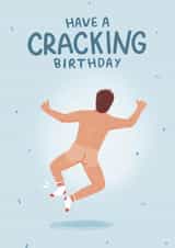Cheeky Birthday Card - Cracking Birthday created by Pilea Press