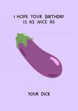 Funny Boyfriend Birthday Card - Nice As Your Dick created by Naughty Nice