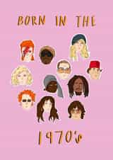 Groovy Birthday Card - 1970’s - Famous Faces created by Isabella