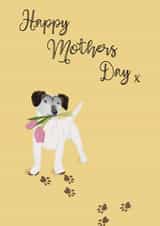 Jack Russell and Tulips Mothers Day created by Wire and Smooth