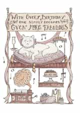 Simply Fabulous! Birthday Card for Cat Lovers created by Erlenmeyer