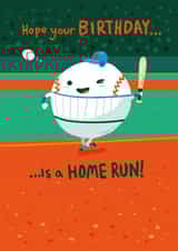Cute and Funny Birthday Card - Home Run - Baseball created by SteJDesigns