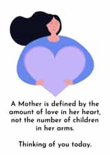Heartfelt Mother's Day card for those struggling to conceive or suffering loss. created by Fertility Network UK