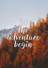 Traditional Painted Retirement Card - Autumn Landscape - Let The Adventure Begin created by eight-day parade