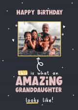 Personalised Birthday Photo Card created by LynseyLovez - Cute Birthday Card - Amazing Granddaughter