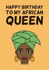 Fun Birthday Card - African Queen created by Cara Bond