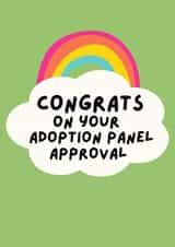Celebratory Adoption Panel Approval Card - Rainbow Cloud- For New Adopters created by Stove