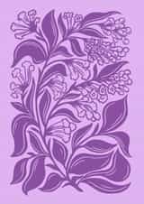 Flower Greeting Card - Lilac Botanical Illustration created by Banksia Creative