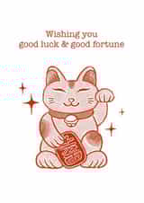 Congratulations and Good Luck Card -
Chinese Lucky Cat created by Banksia Creative