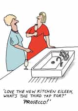 Funny Cartoon Humour Card for Friend or Relative - Prosecco! created by Cardinky