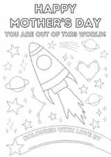 Colour in Mother's Day Card - colouring card - From the kids - Mummy - Grandma created by Happy Gifting Studio