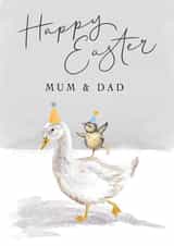Cute Easter Card - Mum & Dad - Parents - Chick and Goose created by Making Meadows Ltd