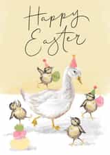 Cute Easter Card - Goose and Chick created by Making Meadows Ltd