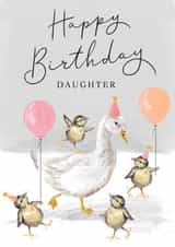 Cute Birthday Card - Daughter - Goose and Chick created by Making Meadows Ltd