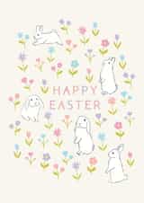 Happy Easter Card - Spring Bunnies created by Sarah Frances
