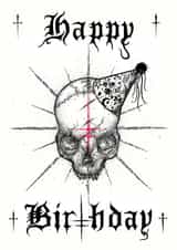 Happy Birthday Goth Skull created by B V R N T paper