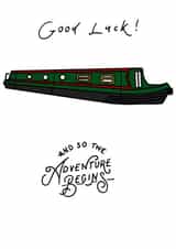 Good Luck Card - Narrowboat adventure begins created by Kimbaclay Creations
