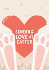 Cute Easter Bunny Card - Sending Love - Family created by Macie Dot Doodles