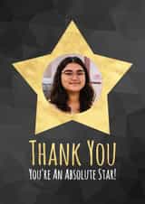 Personalised Thank You Photo Card created by Simon - Thank You Card - Absolute Star