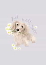 Get Well Soon Sausage Dog / Dachshund Card created by Honey & Velvet Studio
